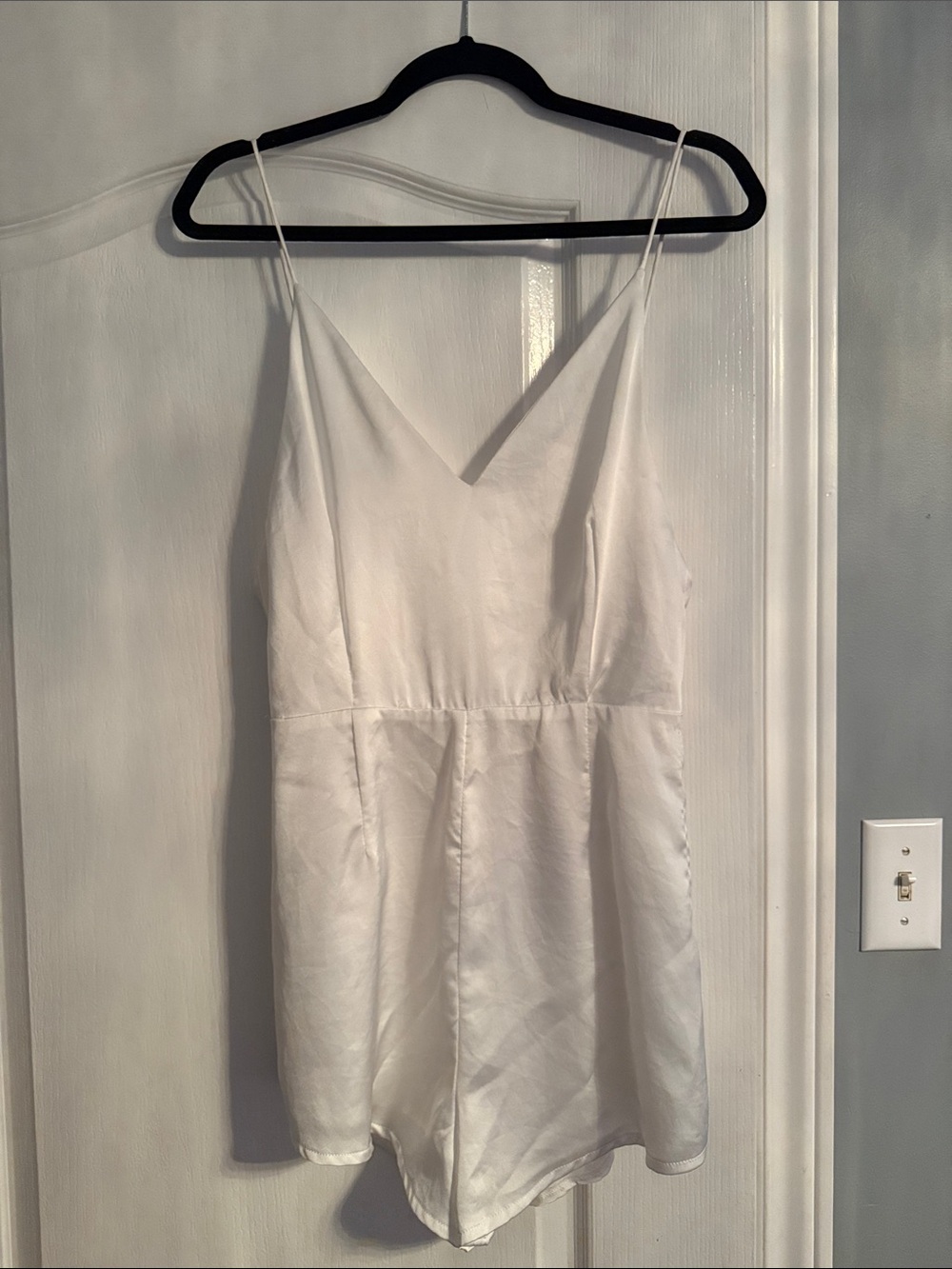 Sabo Skirt White Satin Romper